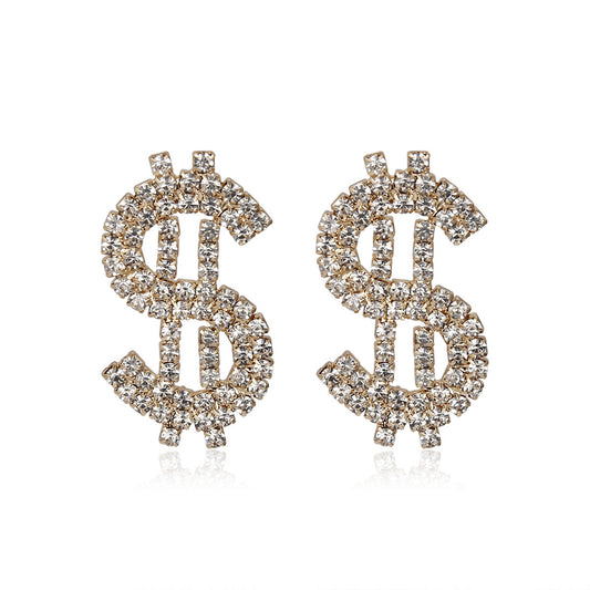 Coin symbol long earring