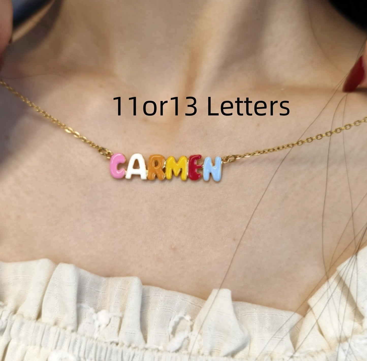 Customized Dopamine Enamel Bubble Letter Pendant