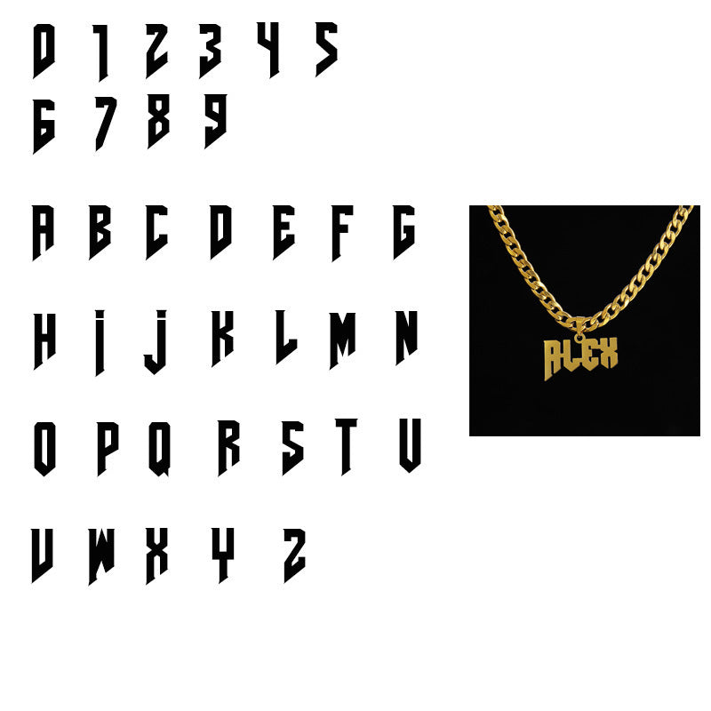 Customized Stainless Steel Name Pendant Necklace