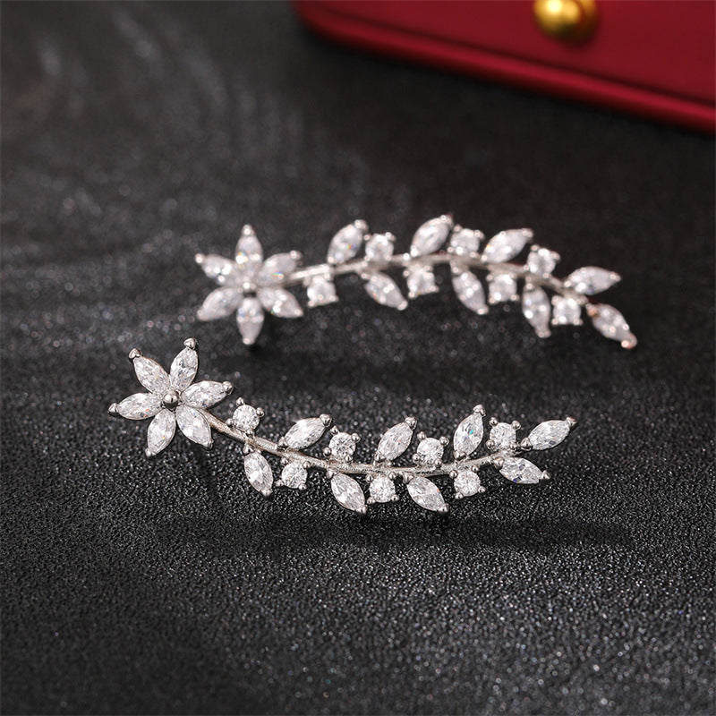 Diamond Flower Earrings