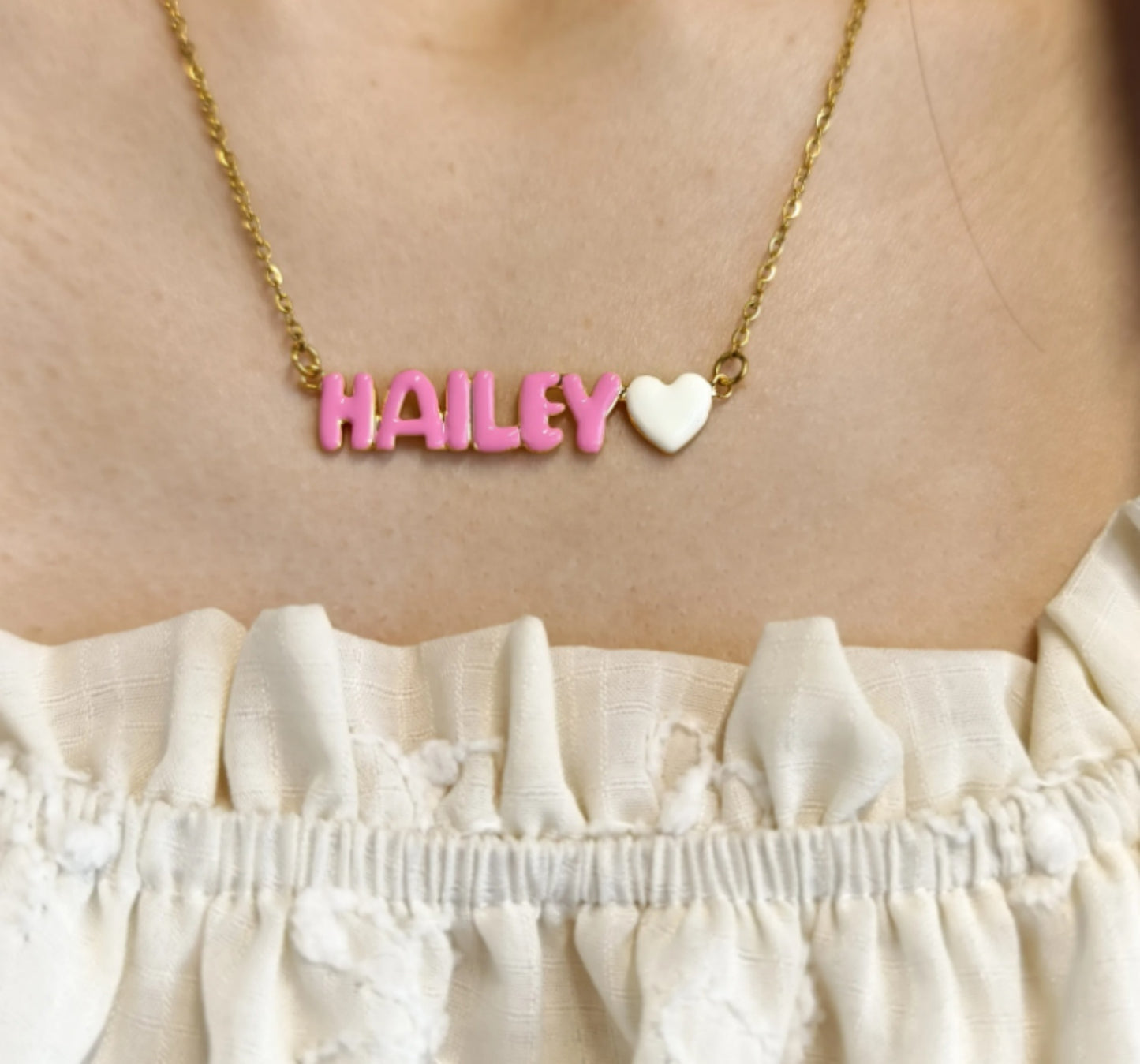 Customized Dopamine Enamel Bubble Letter Pendant