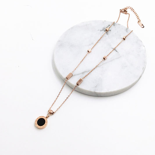 Korean Titanium Steel Pendant Necklace