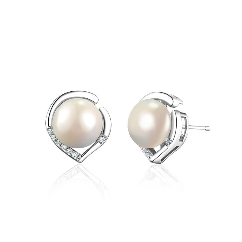 Geometric Silver Earring Set