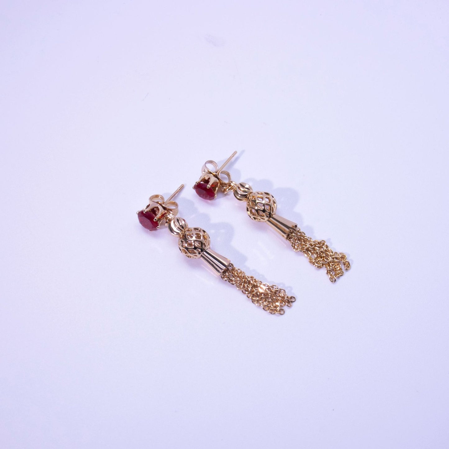 Luxe Diamond Tassel Drop Earrings - 18K Gold Plated Statement Jewelry