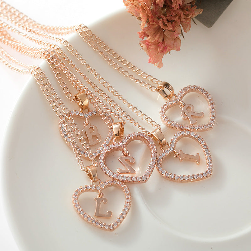 Love Language – The Diamond-Cut Heart Alloy Necklace