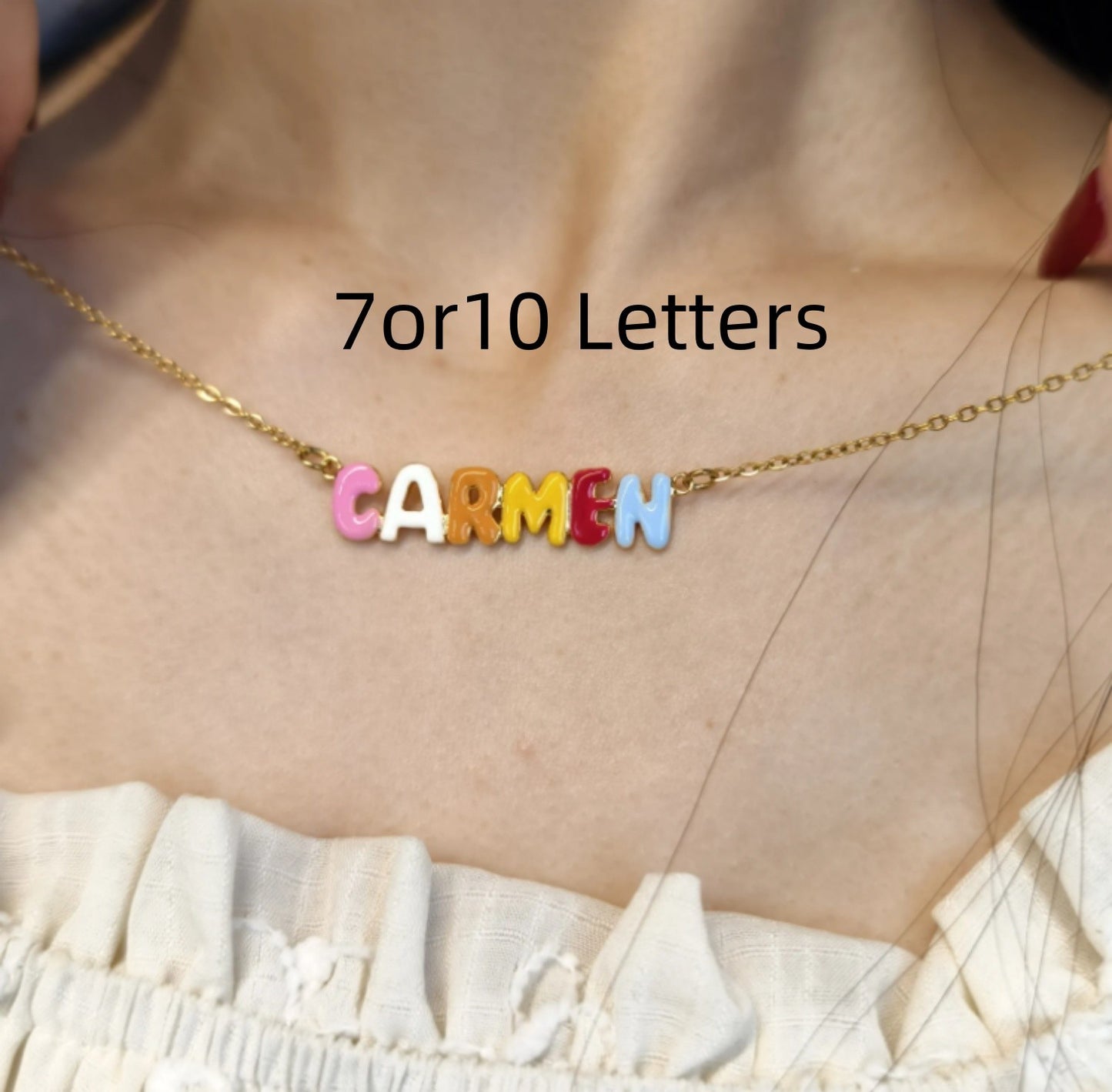 Customized Dopamine Enamel Bubble Letter Pendant