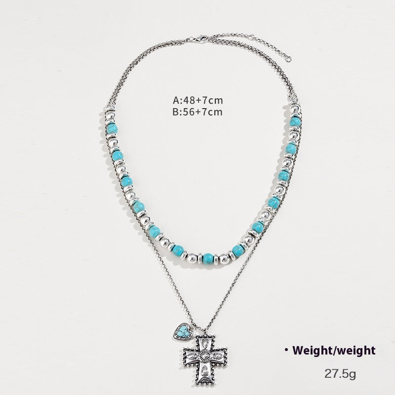 Semi-Precious Stone Beaded Twin Earrings For Women