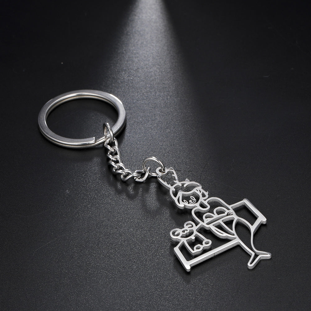 Customized Keychain Stainless Steel Personalized
