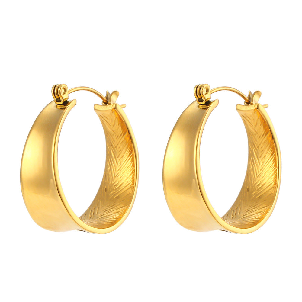 18K Gold Plated Geometric Drop Earrings - Modern Luxury Statement Piece