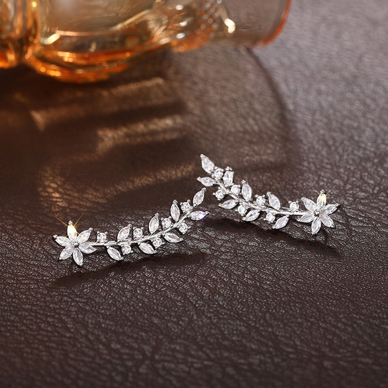Diamond Flower Earrings