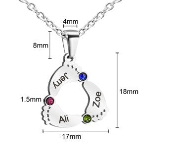 Customized eight-character necklace