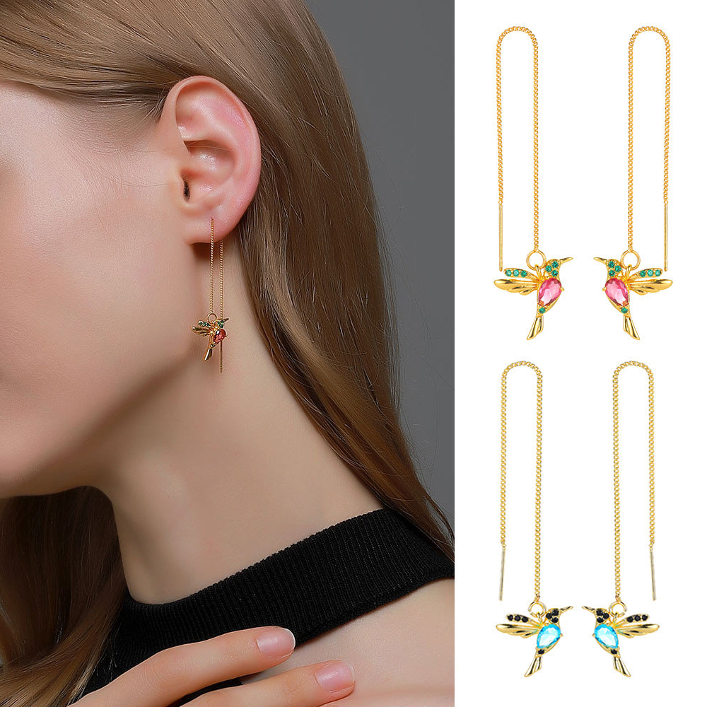 Hummingbird Drop Earrings