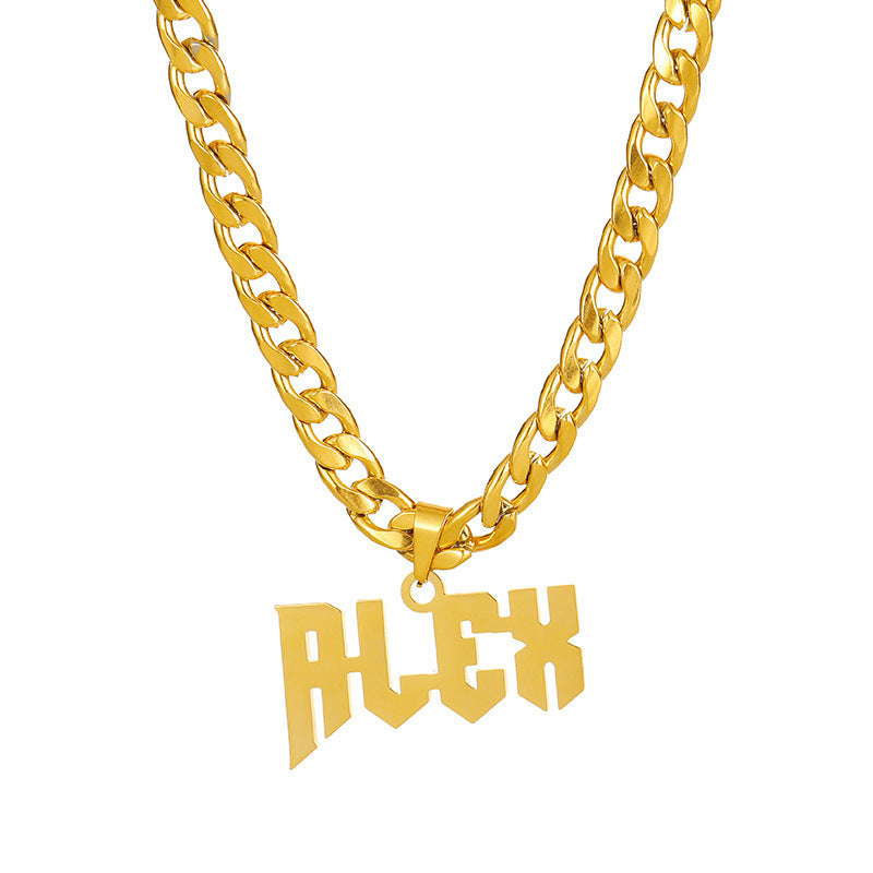 Customized Stainless Steel Name Pendant Necklace