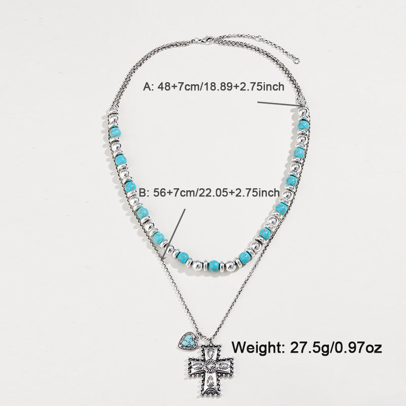 Semi-Precious Stone Beaded Twin Earrings For Women
