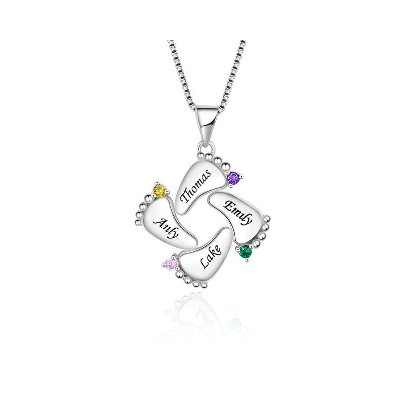 Customized eight-character necklace