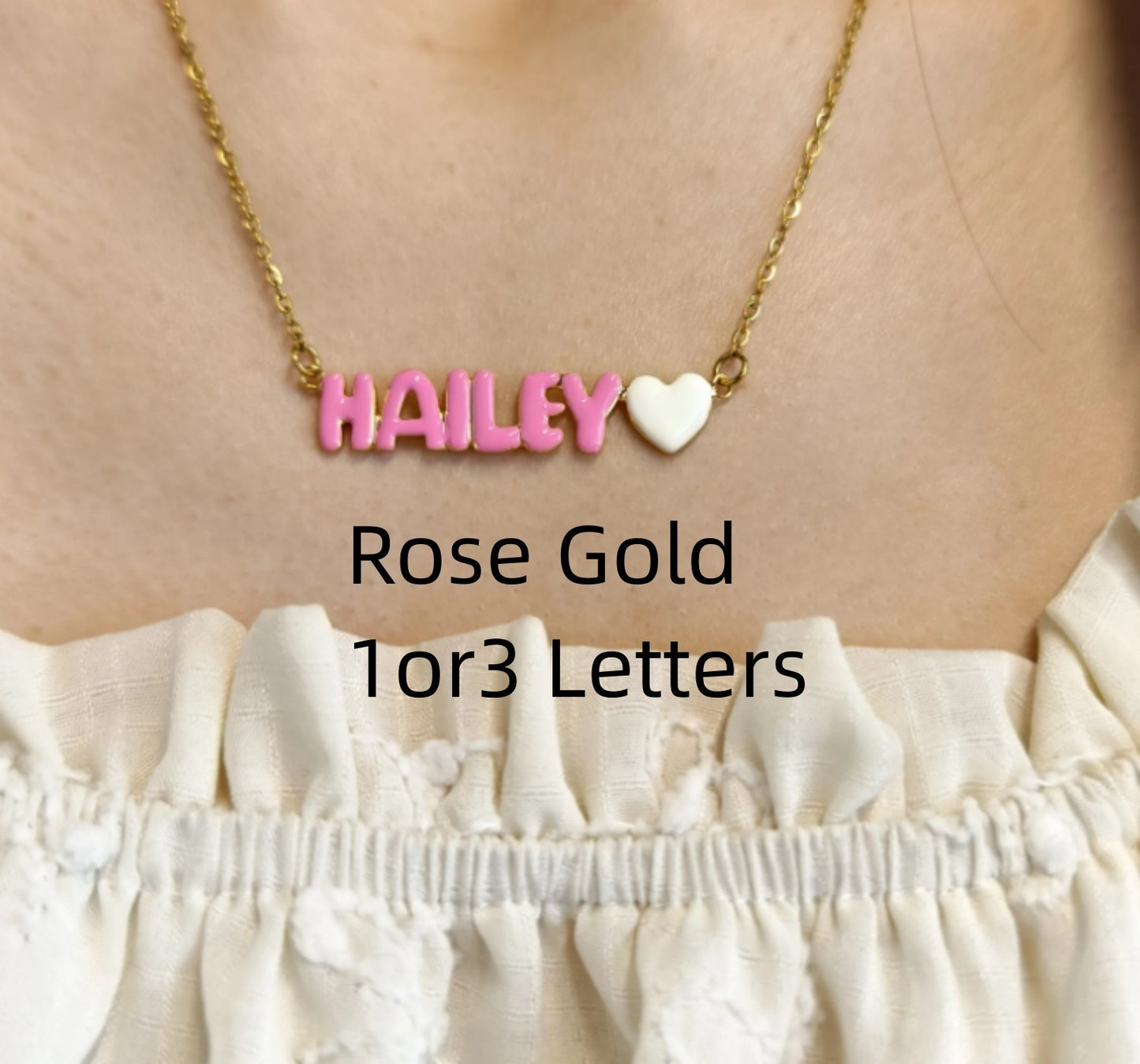 Customized Dopamine Enamel Bubble Letter Pendant