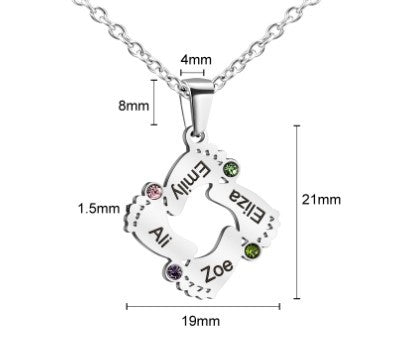 Customized eight-character necklace