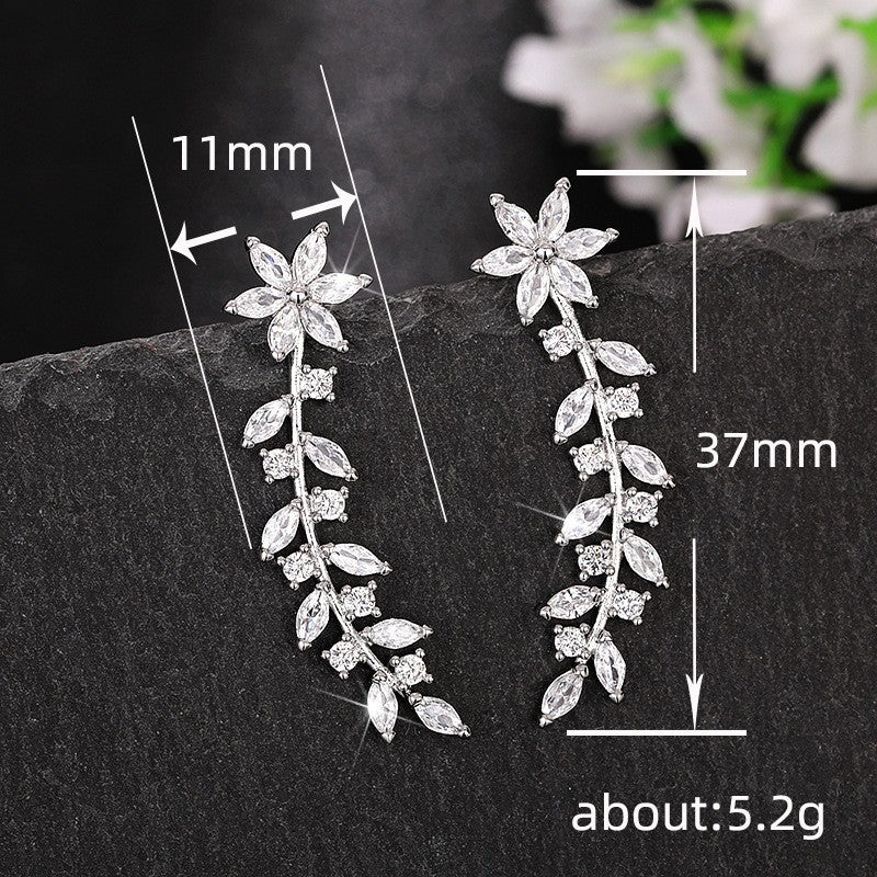 Diamond Flower Earrings