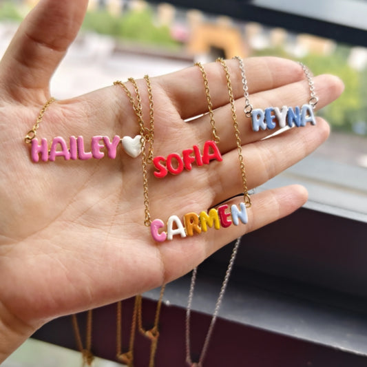 Customized Dopamine Enamel Bubble Letter Pendant