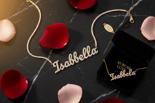 Babygirl Diamond Name Necklace — Gold Pendant
