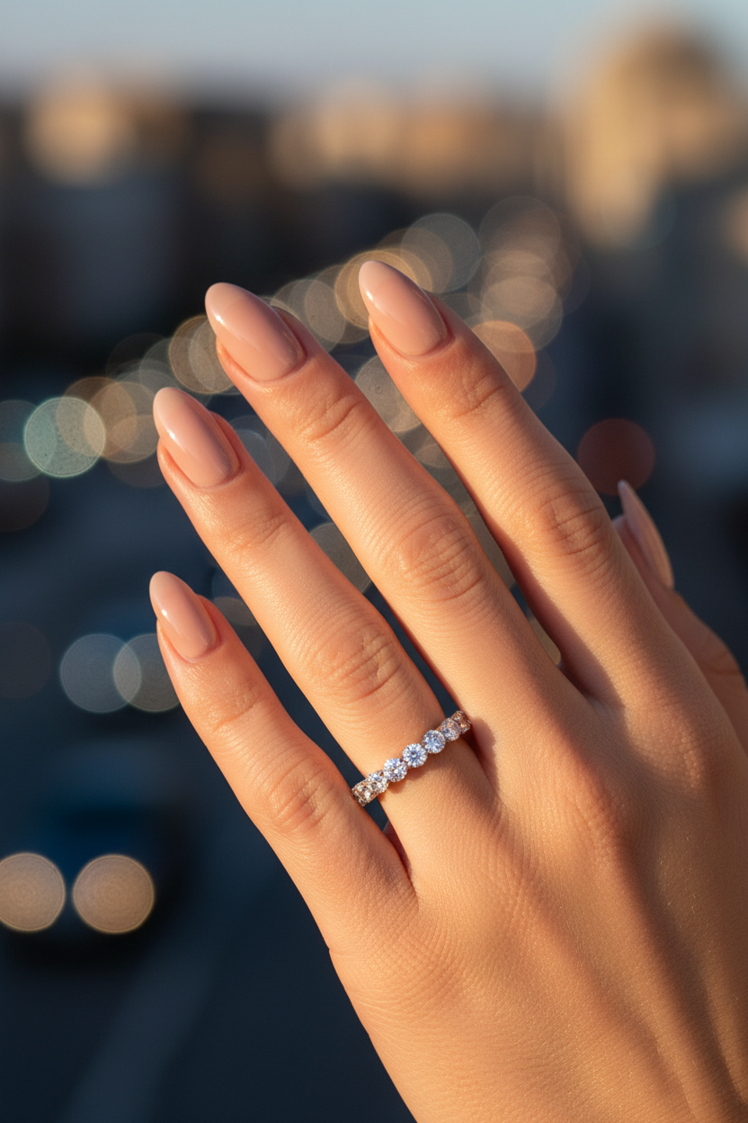Eternal Brilliance Moissanite Eternity Band – Sterling Silver