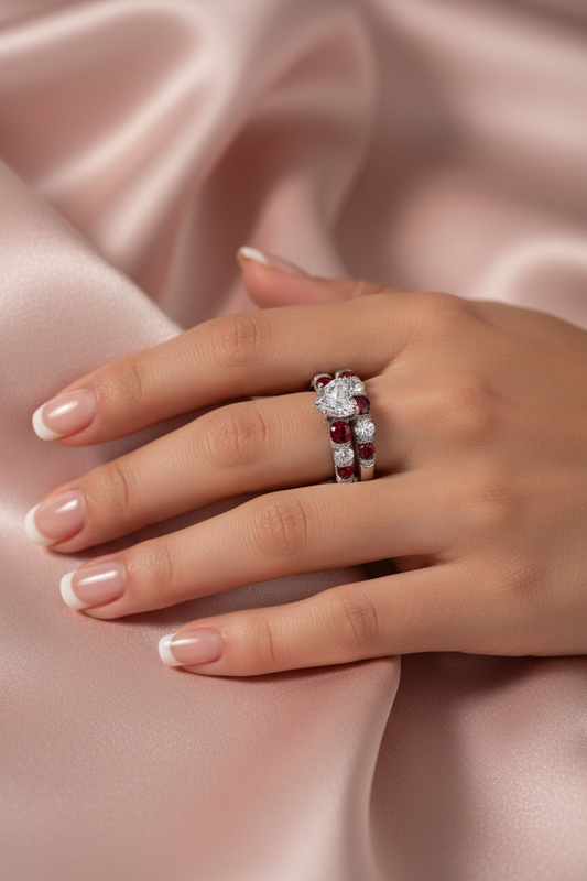 Sovereign Heart Ring – Blush Silk Bridal