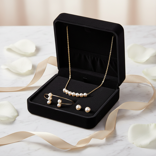 Lumière Pearl Set in luxury gift box presentation