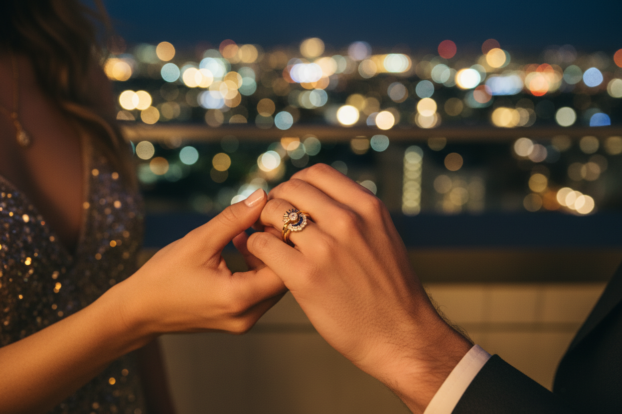 Sun Moon Ring – Rooftop City Night