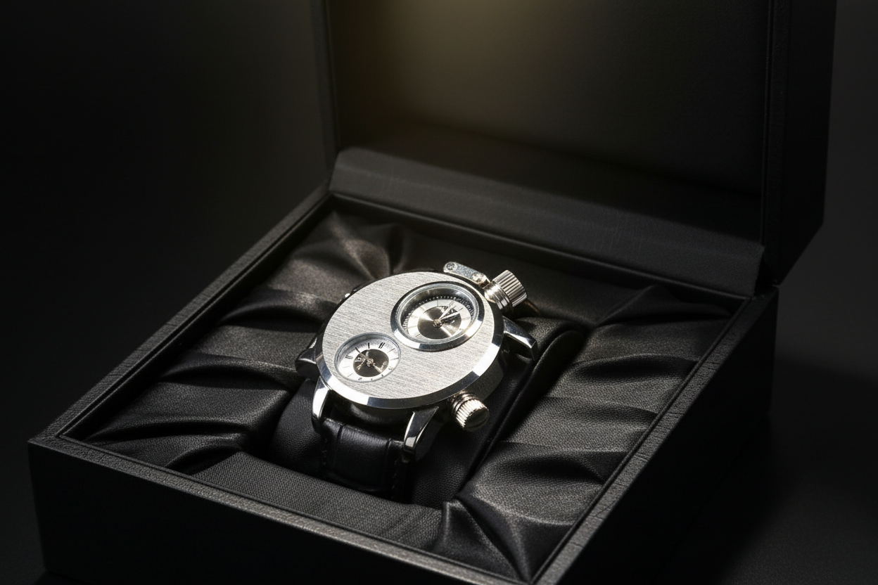 Men's watch premium black gift box