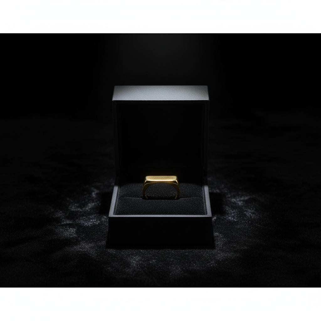 Timeless Gold Signet Ring – Luxury Ring Box