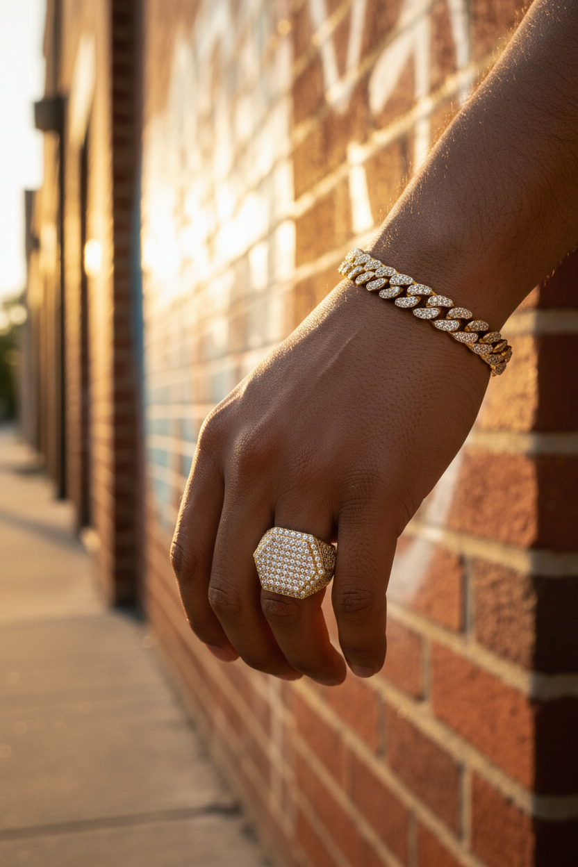 Iced Out Micro Pavé Ring – Street Style Stack