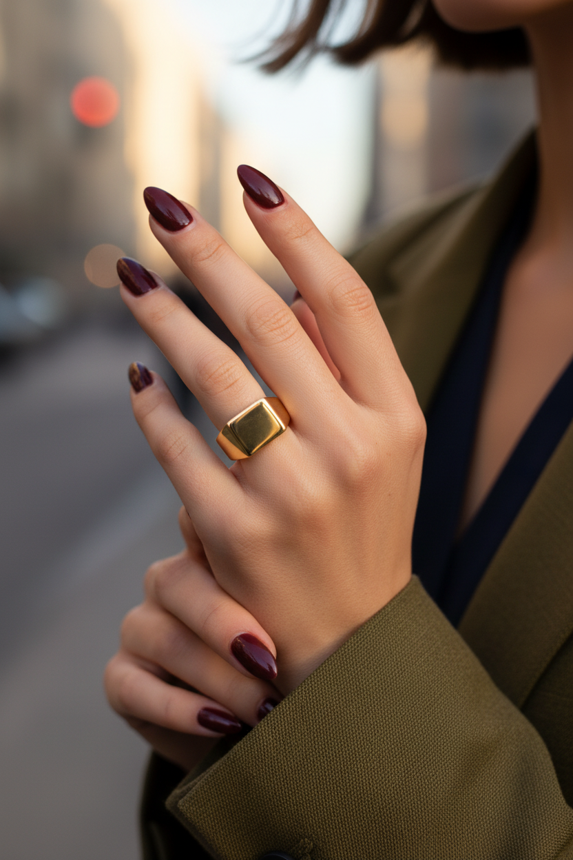 Timeless Gold Signet Ring – Street Style