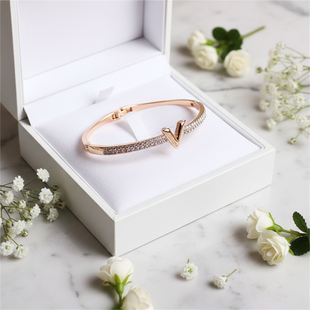 Clean Slate bangle bracelet in luxury white gift box