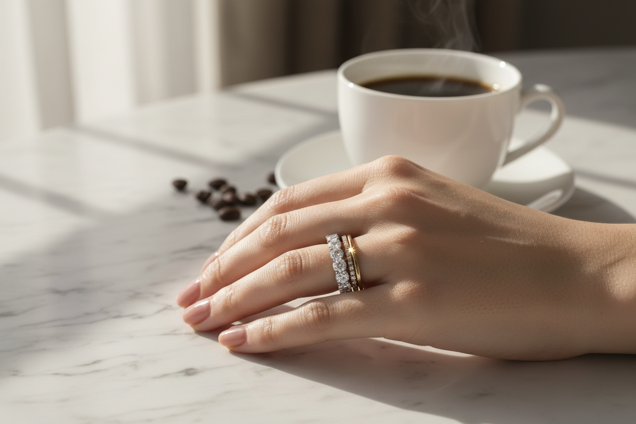 Eternal Brilliance Moissanite Eternity Band – Sterling Silver